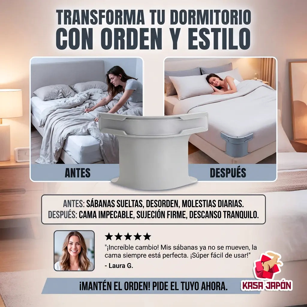 🛏️Sujetador Ajustable para Sábanas Orden 🏡Comodidad Descanso 😴Perfecto🔒 Imagen principal del producto