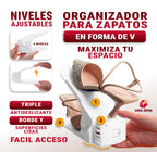 Organizador Con Forma de V Ajustable para Zapatos👟 Orden Inteligente🧺 y Máxima Comodidad✨