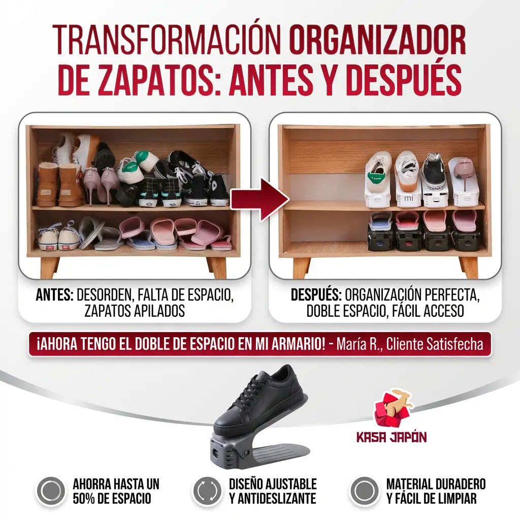 Organizador Con Forma de V Ajustable para Zapatos👟 Orden Inteligente🧺 y Máxima Comodidad✨