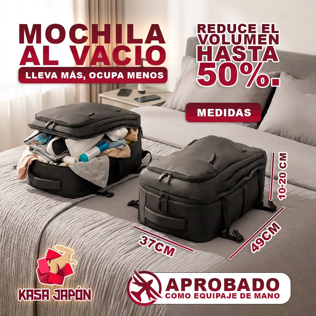 Mochila al Vacío🎒 Más Espacio✨ y Comodidad en Cada Viaje🌍 Imagen principal del producto